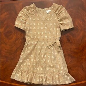 GB Girls Tan Ruffled Dress